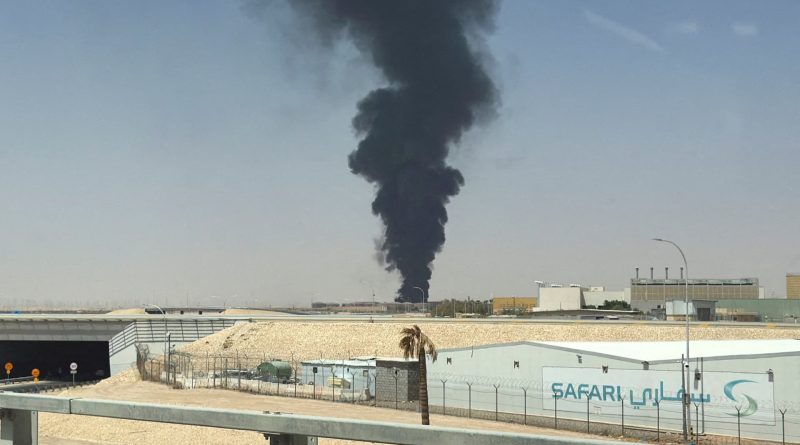 Flames, smoke seen near Riyadh airport; Houthis claim attacks