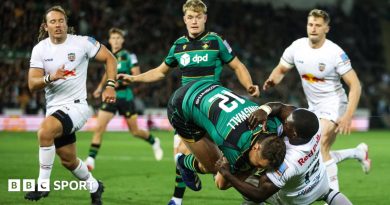 The Prem: Northampton 59-26 Newcastle: Saints score nine-tries to beat Red Bulls