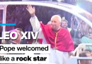 Pope Leo XIV welcomed like a rock star at Stade de France near Paris
