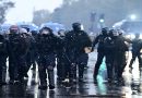 Violence flares in Paris after largely peaceful protests across France
