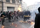 Police fire teargas as over 410,000 protest across France