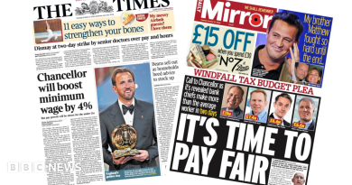 The Papers: 'England's golden boy' Kane and 'Time to pay fair'