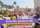 Opposition MPs march to Election Commission, meet barricades instead