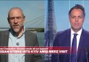 Russian strike hits Kyiv amid Chancellor Merz visit