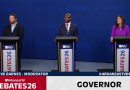 In gubernatorial debate, Sanders relies on usual talking points as opponents attack her record