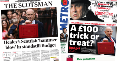 Scotland's papers: Healey's 'hammer blow' and '£100 trick or treat?'