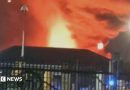 Firefighters spend night tackling Glasgow scrapyard blaze